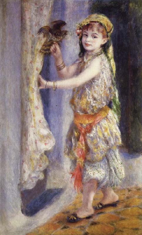 Pierre Renoir Young Girl with a Falcon oil painting image